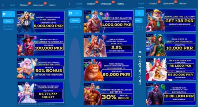 JJJT Game rewards
